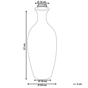 Vaso da fiori in terracotta marrone 57 cm stile invecchiato soggiorno camera da letto