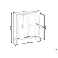 Vetrina in acciaio nero e ante in vetro opaco 90 x 35 cm in stile contemporaneo industriale sala da pranzo soggiorno