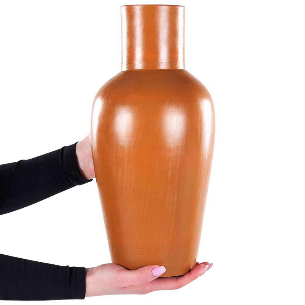 Vaso da fiori in terracotta arancione 37 cm stile invecchiato soggiorno camera da letto
