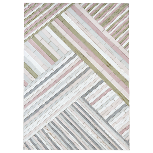 Decorazione da parete Mosaico di vetro a strisce Moderno accessorio minimalista