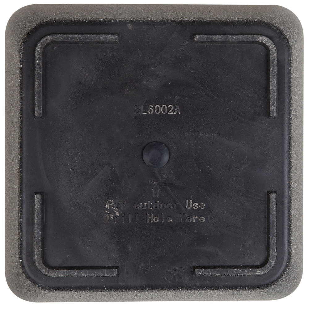 Set di 2 vasi per piante fioriera in poliresina solida grigio scuro in miscela di pietra quadrata 49 x 49 cm resistente ai raggi UV