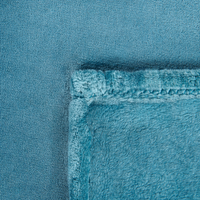 Coperta plaid in poliestere blu 150 x 200 cm morbido durevole letto divano soggiorno stile classico