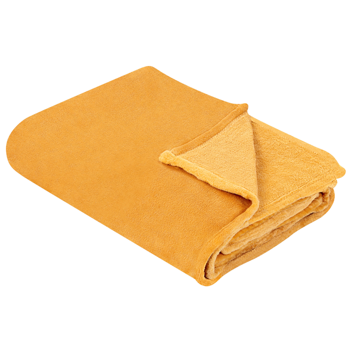 Coperta plaid in poliestere arancione 200 x 220 cm morbido durevole letto divano soggiorno stile classico