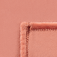 Coperta plaid in poliestere rosa 200 x 220 cm morbido durevole letto divano soggiorno stile classico