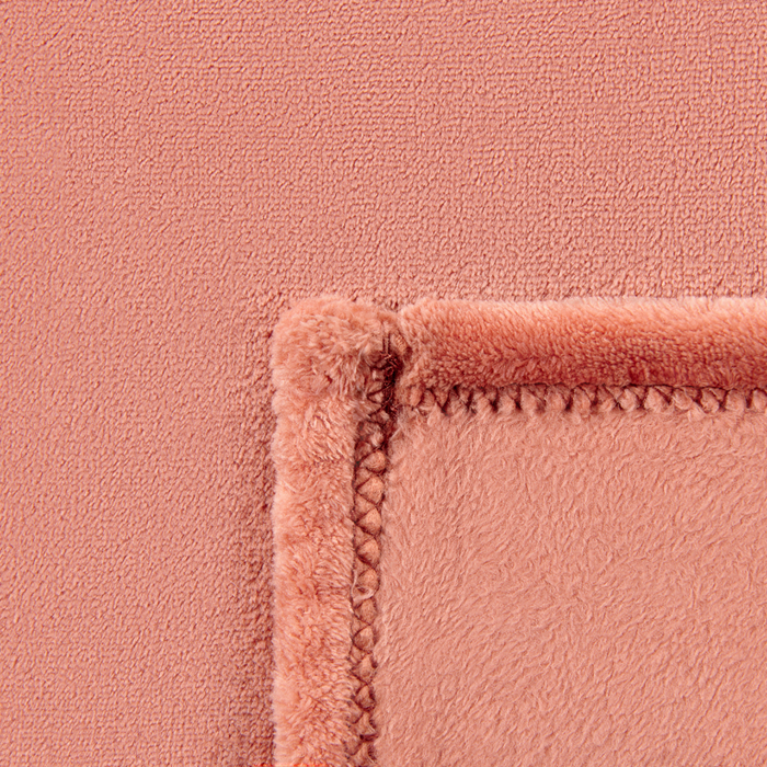 Coperta plaid in poliestere rosa 200 x 220 cm morbido durevole letto divano soggiorno stile classico