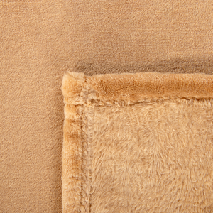 Coperta plaid in poliestere sabbia 150 x 200 cm morbido durevole letto divano soggiorno stile classico