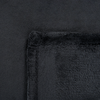 Coperta plaid in poliestere nero 150 x 200 cm morbido durevole letto divano soggiorno stile classico