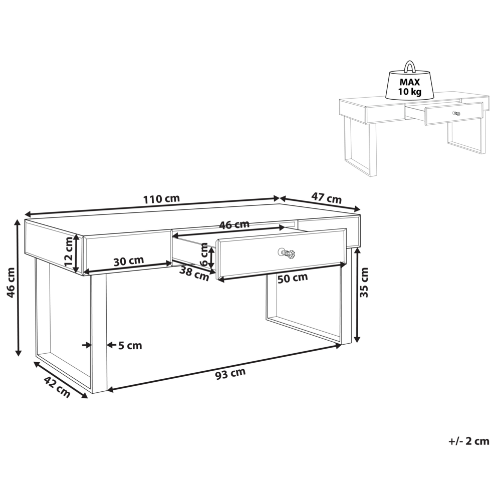 Tavolino  Cassetto Pomello Cristallo Specchiato Vetro Argento Base A Slitta Contenitori Glam