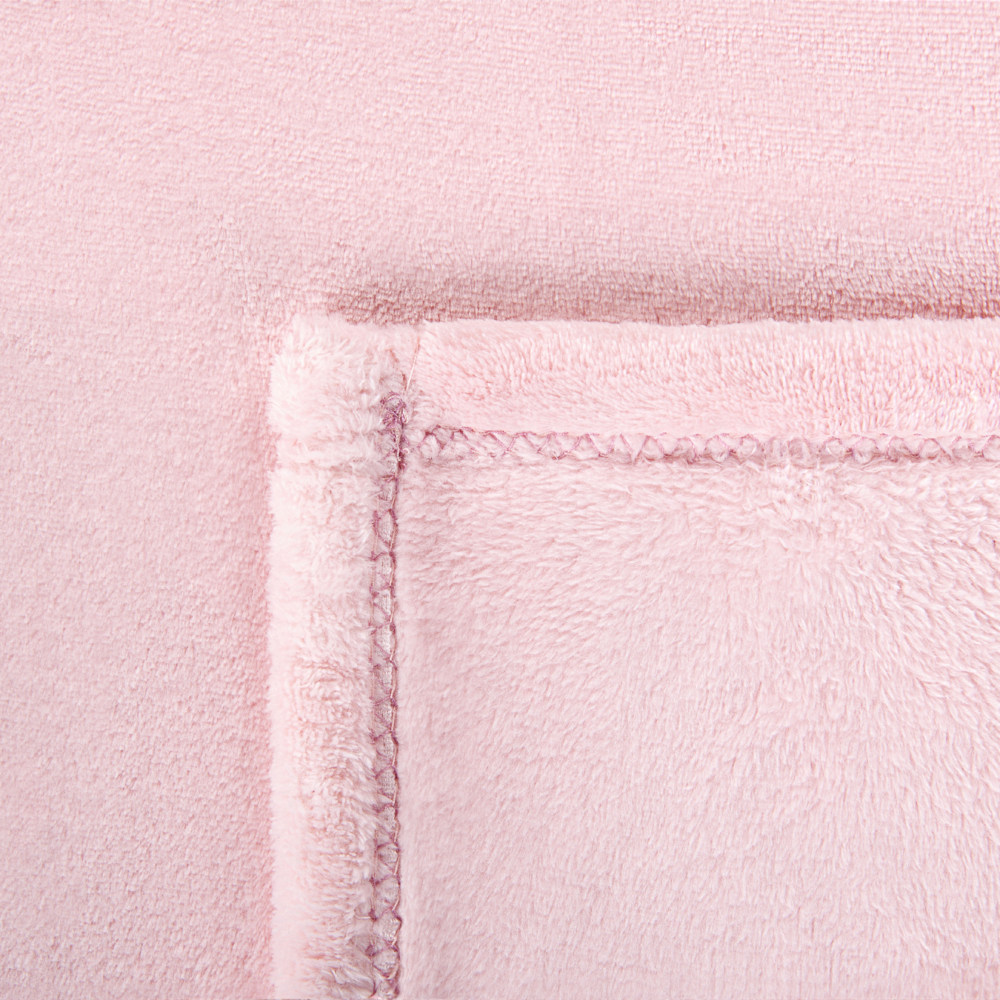 Coperta plaid in poliestere rosa 200 x 220 cm morbido durevole letto divano soggiorno stile classico