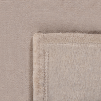 Coperta plaid in poliestere beige 150 x 200 cm morbido durevole letto divano soggiorno stile classico