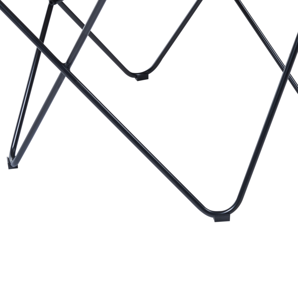 Sedia a farfalla in ecopelle di colore bianco soggiorno camera da letto design moderno