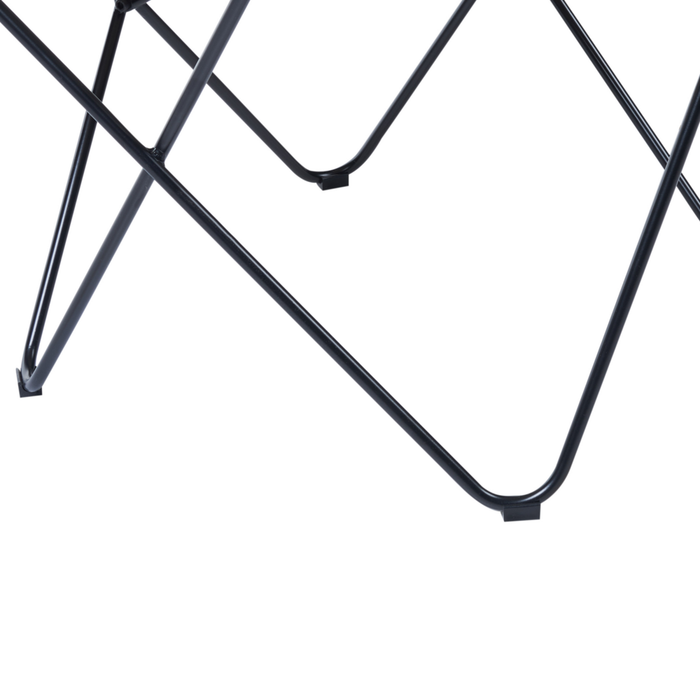 Sedia a farfalla in ecopelle di colore marrone soggiorno camera da letto design moderno