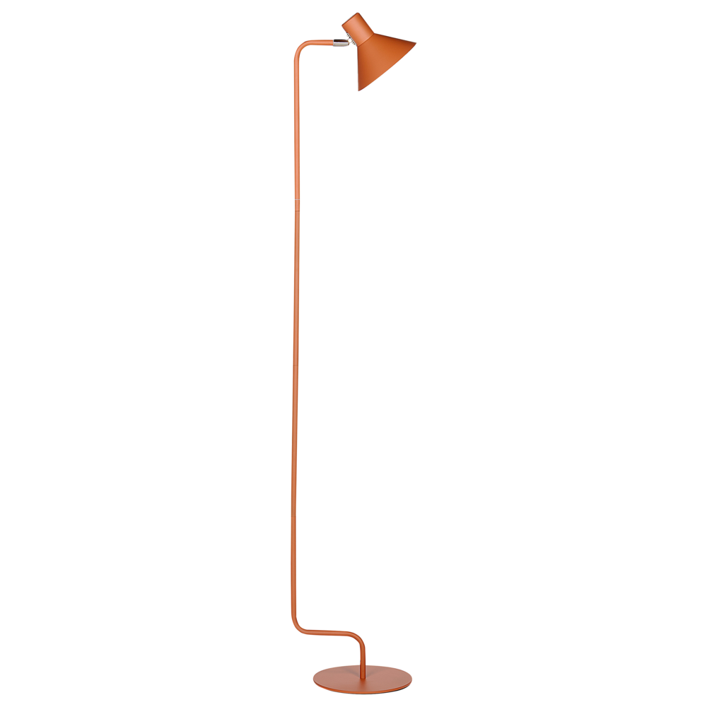 Lampada da terra in metallo arancione 154 cm Paralume a cono regolabile Interruttore On-Off Camera da letto Soggiorno Casa Ufficio Illuminazione Design Industriale