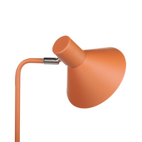 Lampada da terra in metallo arancione 154 cm Paralume a cono regolabile Interruttore On-Off Camera da letto Soggiorno Casa Ufficio Illuminazione Design Industriale