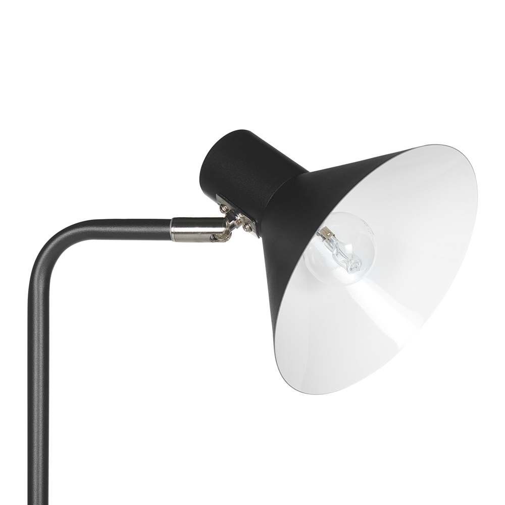 Lampada da terra in metallo nero 154 cm Paralume a cono regolabile Interruttore On-Off Camera da letto Soggiorno Casa Ufficio Illuminazione Design Industriale