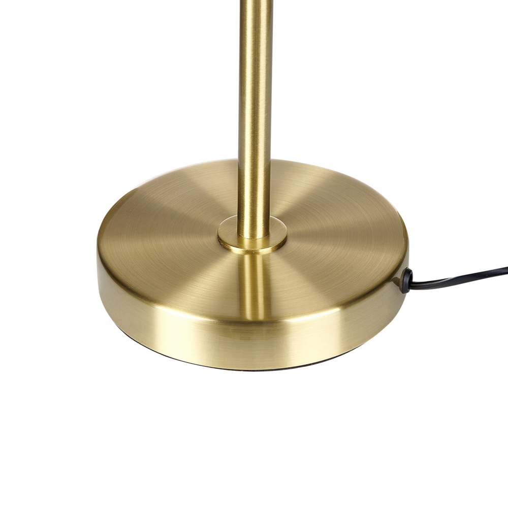 Lampada da tavolo in metallo nero e dorato 37 cm con paralume conico soggiorno camera da letto ufficio