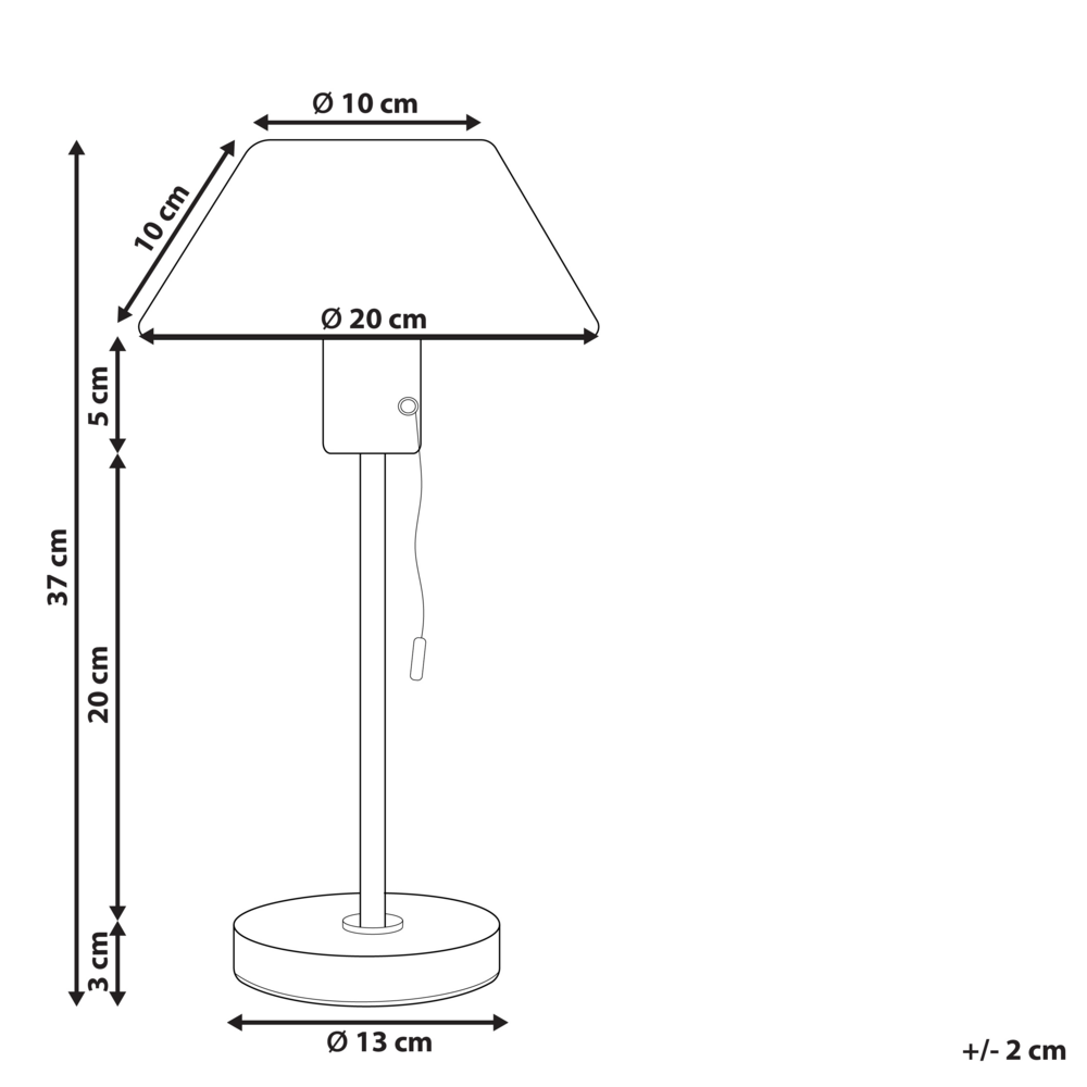 Lampada da tavolo in metallo nero e dorato 37 cm con paralume conico soggiorno camera da letto ufficio