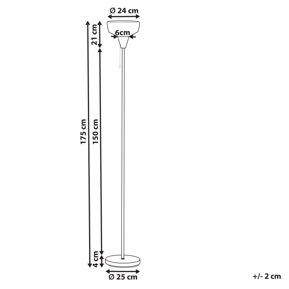 Lampada da terra base metallo oro argento paralume fumé vetro 175 cm Interruttore cordicella moderna camera da letto soggiorno