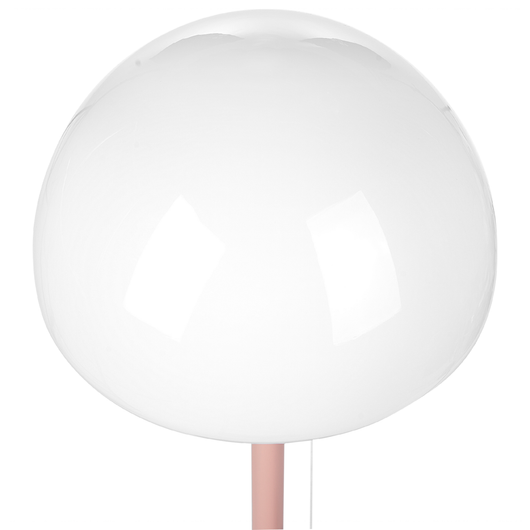 Lampada da tavolo con base in metallo rosa e paralume in vetro, in stile minimalista, per la casa e l'ufficio.