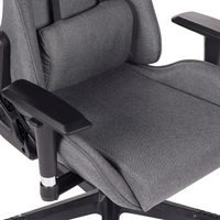Sedia da ufficio ergonomica in tessuto con braccioli regolabili di colore grigio scuro poltrona gaming stile moderno