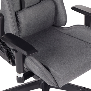 Sedia da ufficio ergonomica in tessuto con braccioli regolabili di colore grigio scuro poltrona gaming stile moderno