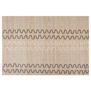 Tappeto Area Beige Juta Motivo geometrico 140 x 200 cm Rustico Boho