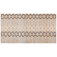 Tappeto Area Beige Juta Motivo geometrico 80 x 150 cm Rustico Boho