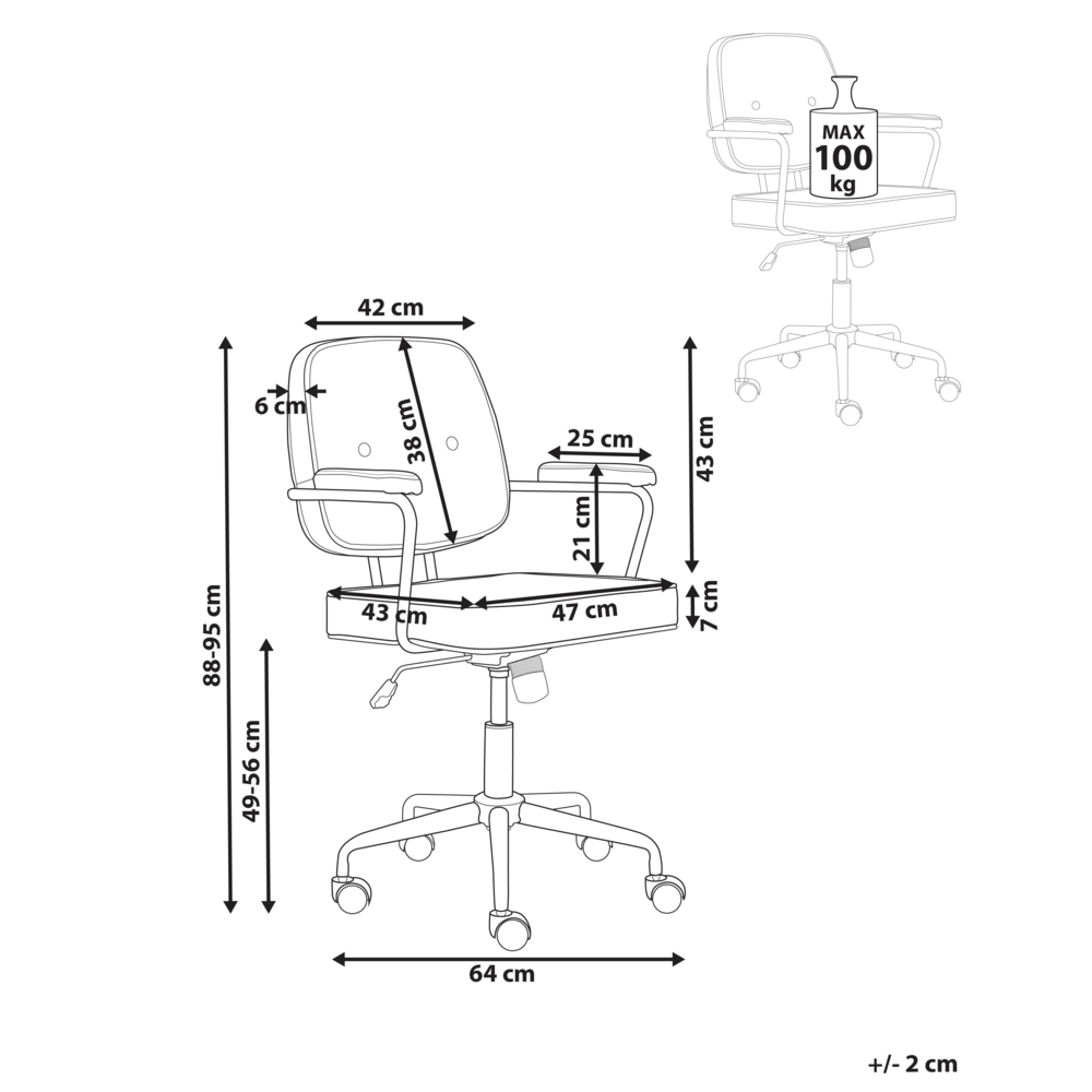 Sedia da ufficio in tessuto di colore giallo girevole con altezza regolabile e freno di sicurezza ufficio di casa studio