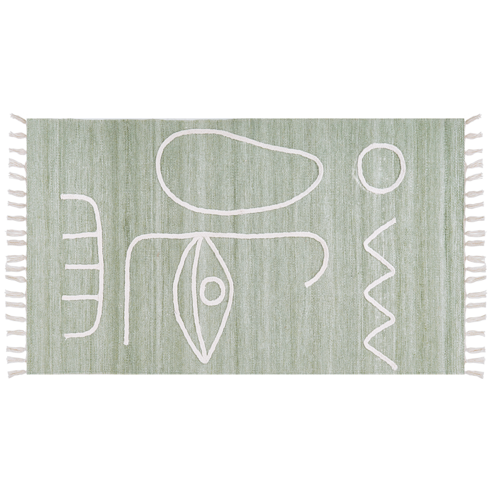 Tappeto grigio chiaro 80 x 150 cm poliestere con nappe stile boho soggiorno camera da letto
