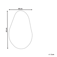 Specchio da parete in vetro argento 40 x 65 cm senza cornice stile moderno soggiorno camera da letto