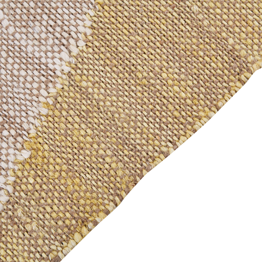 Tappeto Multicolore Juta Motivo Geometrico 160 x 230 cm Rustico Boho