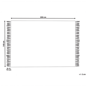Tappeto in iuta multicolore 140 x 200 cm fatto a mano con motivo geometrico e nappe stile boho soggiorno camera da letto