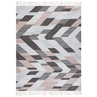 Tappeto di iuta multicolore 160 x 230 cm fatto a mano con nappe stile boho soggiorno camera da letto