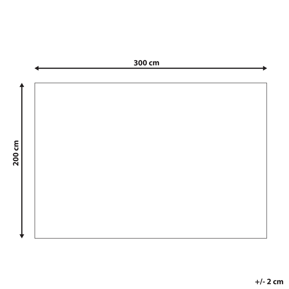 Tappeto da giardino beige e bianco in iuta 200 x 300 cm Rettangolare con motivo geometrico a trama piatta stile boho Camera da letto Soggiorno