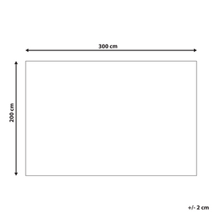 Tappeto da giardino beige e bianco in iuta 200 x 300 cm Rettangolare con motivo geometrico a trama piatta stile boho Camera da letto Soggiorno