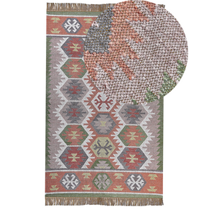 Tappeto a strisce multicolore in stile indiano 140 x 200 cm camera da letto soggiorno