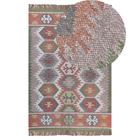 Tappeto a strisce multicolore in stile indiano 160 x 230 cm camera da letto soggiorno