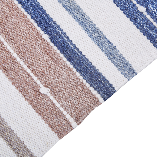 Tappeto a strisce tradizionale multicolore 140 x 200 cm con nappe decorative soggiorno camera da letto