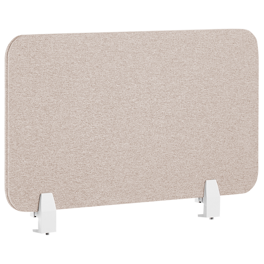 Pannello Divisorio Fonoassorbente per scrivania in PET beige 80 x 40 cm tavolo ufficio