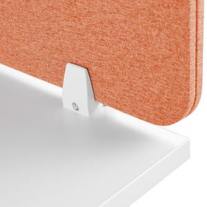 Pannello Divisorio Fonoassorbente per scrivania in PET rosso chiaro 80 x 40 cm tavolo ufficio