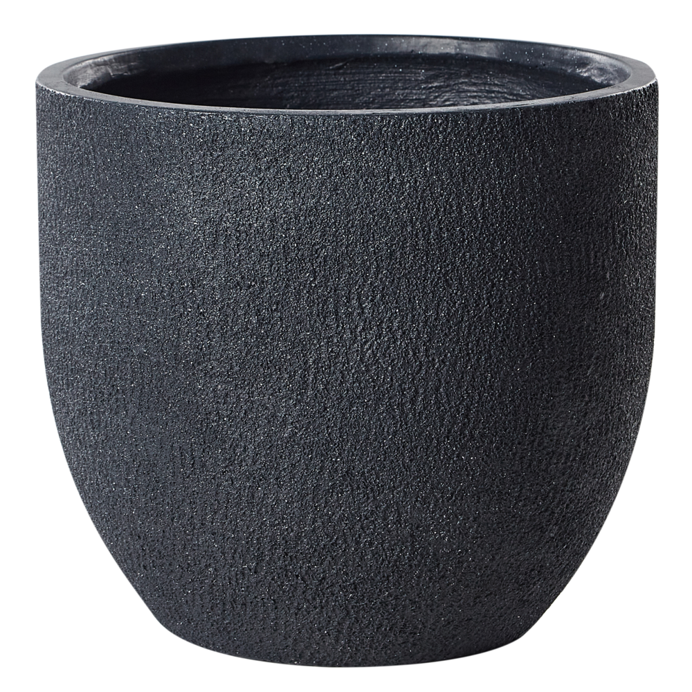 Vaso da fiori in argilla grigio scuro 36 x 36 x 32 cm per interni ed esterni resistente alle intemperie