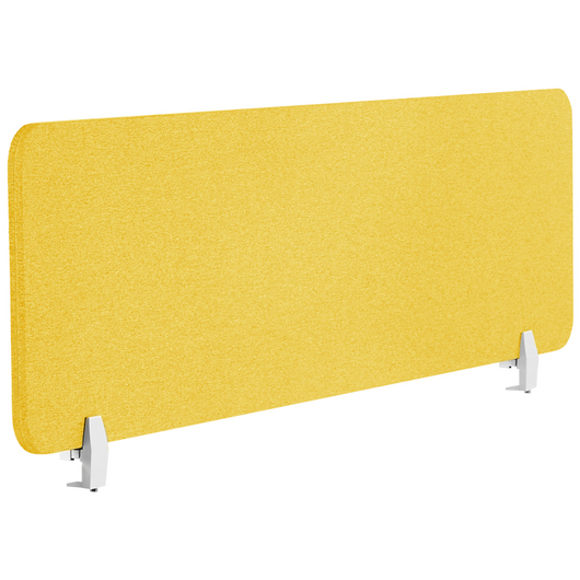 Pannello Divisorio Fonoassorbente per scrivania in PET giallo 160 x 40 cm tavolo ufficio