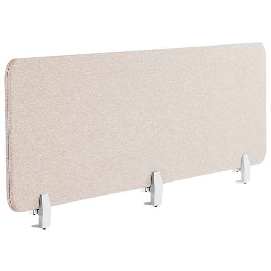 Pannello Divisorio Fonoassorbente per scrivania in PET beige 180 x 40 cm tavolo ufficio