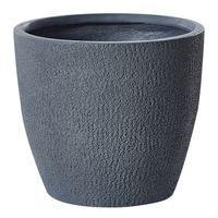 Vaso da fiori in argilla grigio 36 x 36 x 32 cm per interni ed esterni resistente alle intemperie