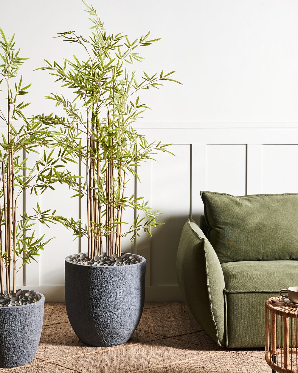 Vaso da fiori in argilla grigio 46 x 46 x 46 cm per interni ed esterni resistente alle intemperie