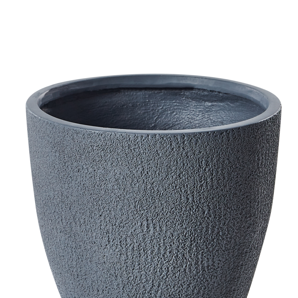 Vaso da fiori in argilla grigio 46 x 46 x 46 cm per interni ed esterni resistente alle intemperie