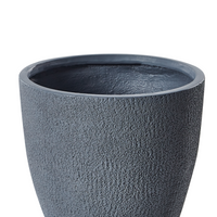 Vaso da fiori in argilla grigio 46 x 46 x 46 cm per interni ed esterni resistente alle intemperie