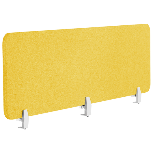 Pannello Divisorio Fonoassorbente per scrivania in PET Giallo 180 x 40 cm tavolo ufficio