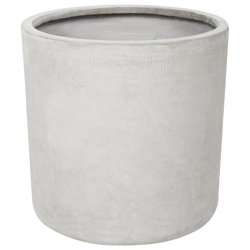 Vaso per piante in argilla grigio 42 x 42 x 42 cm per interni ed esterni resistente alle intemperie