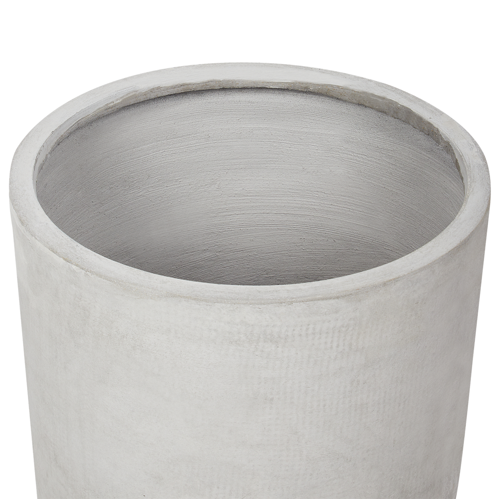 Vaso per piante in argilla grigio 42 x 42 x 42 cm per interni ed esterni resistente alle intemperie